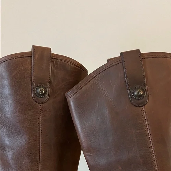 FRYE Brown Leather Tall Boots - Picture 5 of 13